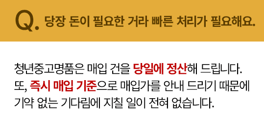 빠른 처리가 필요하면 당일 정산과 즉시 매입 기준으로 안내합니다.