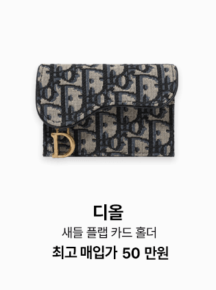 디올 새들 플랩 카드 홀더, 최고 매입가 50만원